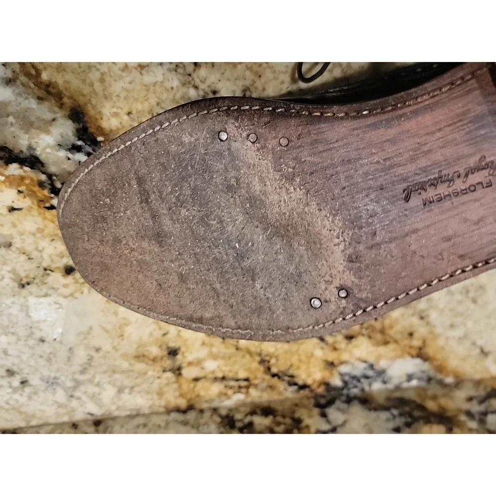 Vintage Florsheim Imperial 96624 Wingtip Oxford Dress Shoes 9.5 B 5 Nail V Nail